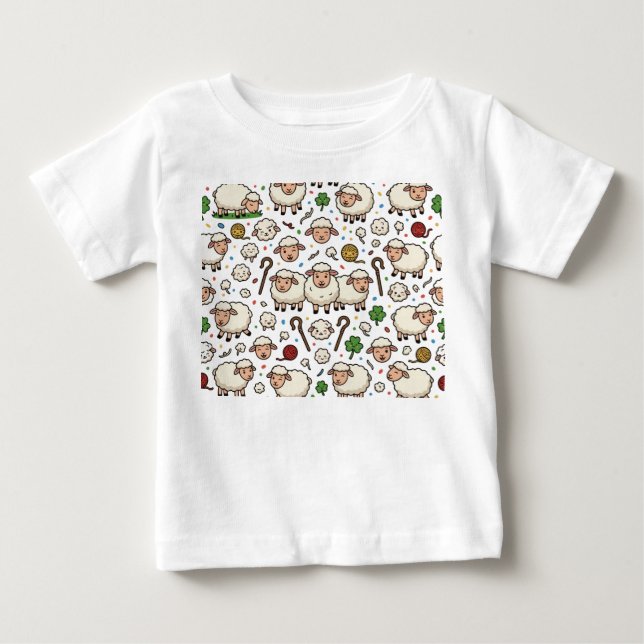 får mönster t shirt (Framsida)