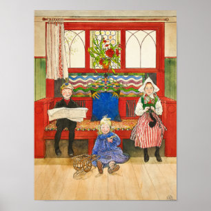 Far, Mor och barn, 1906 av Carl Larsson Poster
