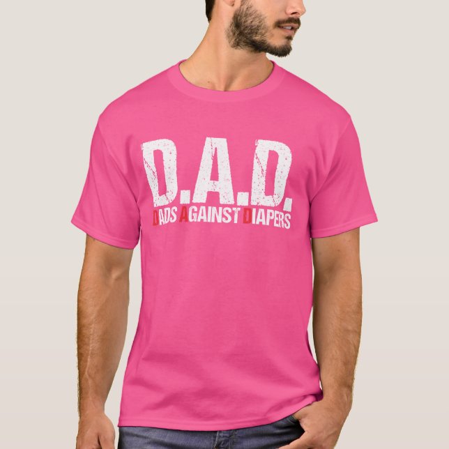 Far mot Diaperoddler Pappa Baby Problemfinansierin T Shirt (Framsida)