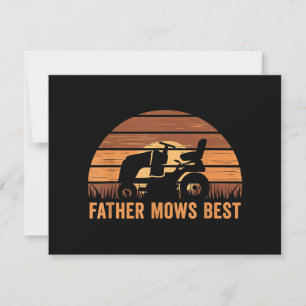 Far Mows Best Gräsmatta Care Pappa Making Gardener Tack Kort