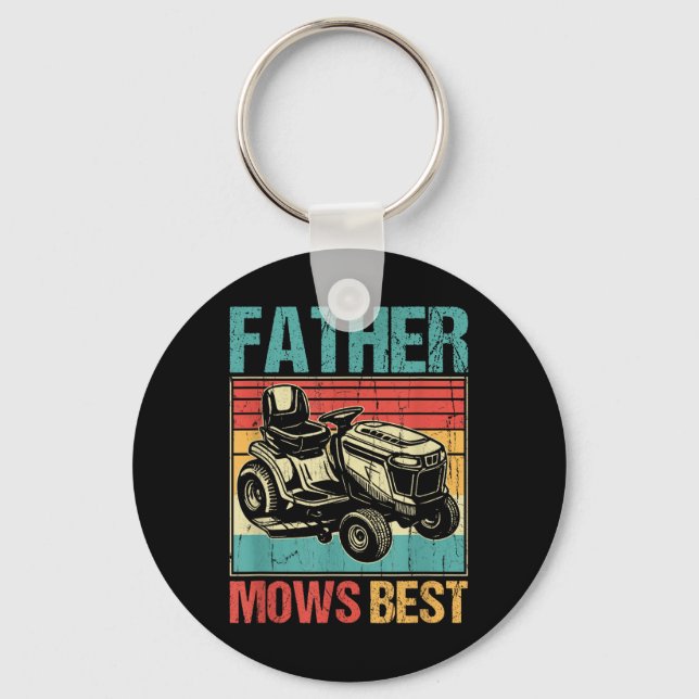 Far Mows Best, Gräsmatta Mwing Pappa, Lönnjur Yard Nyckelring (Framsida)