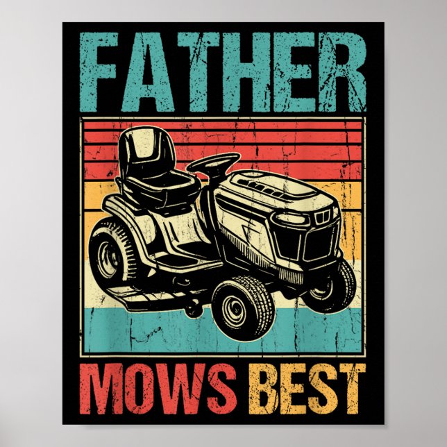 Far Mows Best, Gräsmatta Mwing Pappa, Lönnjur Yard Poster (Framsidan)