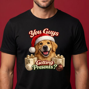Får Ni Julklappar? Rolig Jul Hund T Shirt