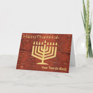 Far North Chanukkah - Inner Birch Bark Helgdag Car Helgkort