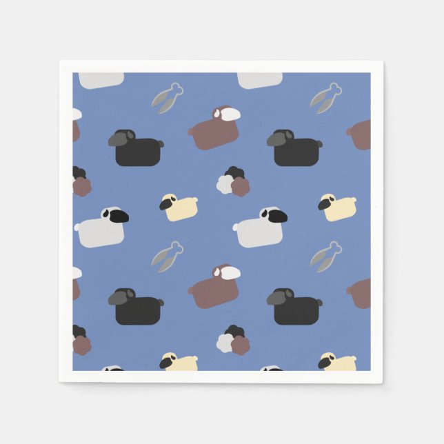 Får och ark pappersservett (Framsidan)