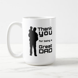 Far och Child Silhouette | Heartwarming Pappa Gif Kaffemugg