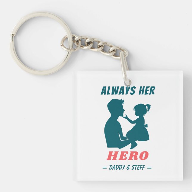 Far och dotter - alltid Hennes Hero (Framsidan)