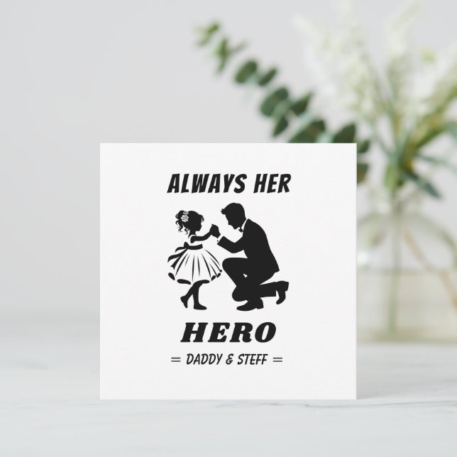 Far och dotter - alltid Hennes Hero (2) (Stående Fram)