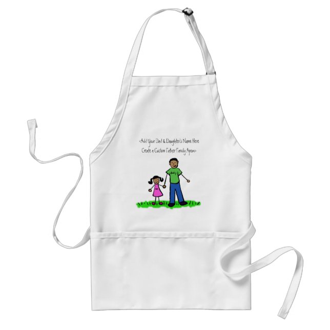 Far och Dotter Anpassningsbar Apron Förkläde (Framsidan)