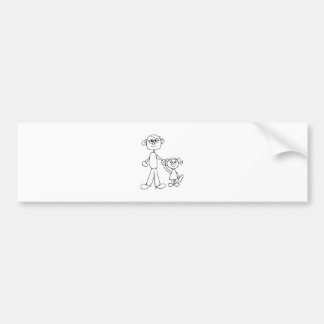 Far och dotter bildekal