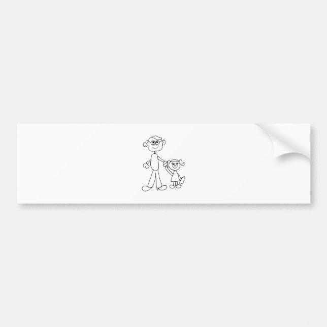 Far och dotter bildekal (Framsidan)