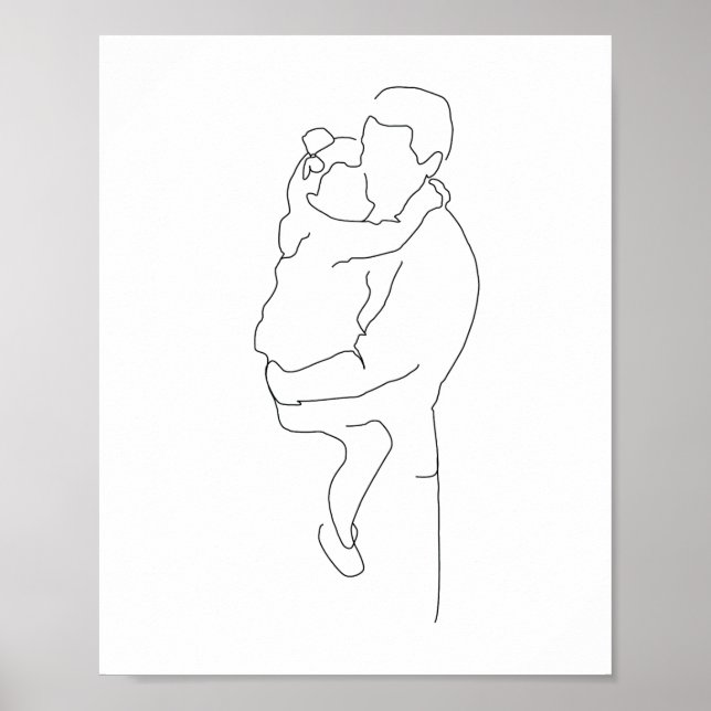 Far och Dotter Gift, Far och Dotter Prin Poster (Framsidan)