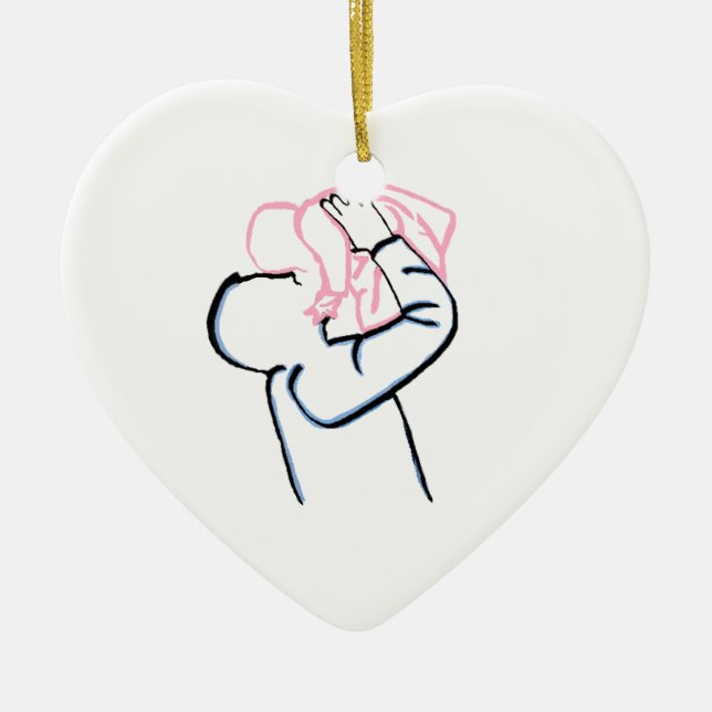 Far och Dotter jul Ornament (Framsidan)