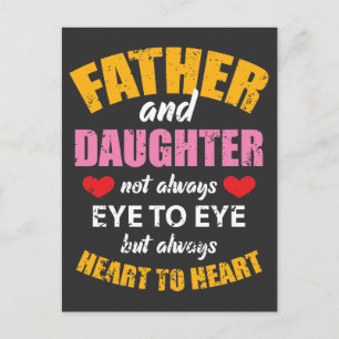 Far och dotter kärlek - pappa och barngåva vykort