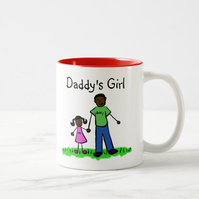 Far och dotter Mugg (Anpassa Namn) (Höger)