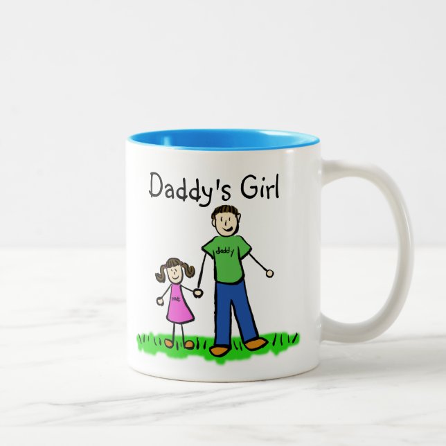 Far och dotter Mugg (Anpassa Namn) (Höger)