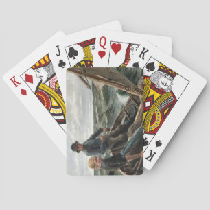Far och dotter till sjöss (av Albert Edelfilt) Casinokort