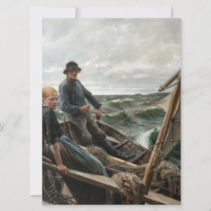 Far och dotter till sjöss (av Albert Edelfilt) Kort