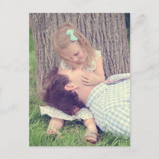 Far och dotter vykort