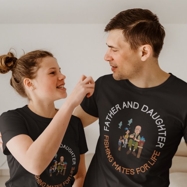 Far och dotterfiske t shirt (Father and Daughter Fishing Mates for Life T-Shirt)