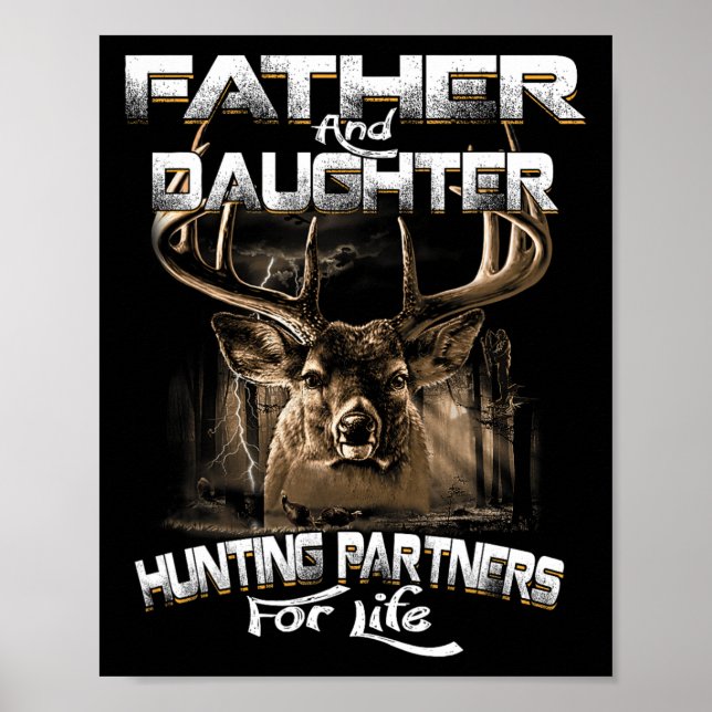 Far och dotterjägare till Life Hjort Poster (Framsidan)