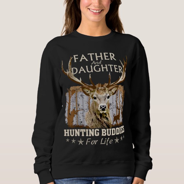 Far och dotterjägare till livstidsgåva t shirt (Framsida)