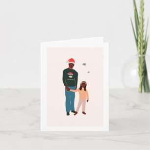 Far och dotterjulkort kort