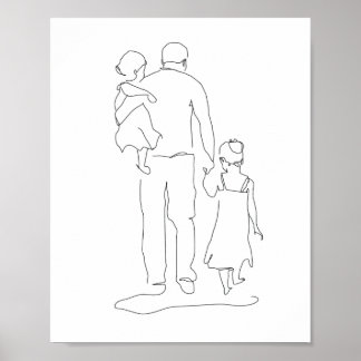 Far och döttrar Gift, Print, Fars dag Prin Poster