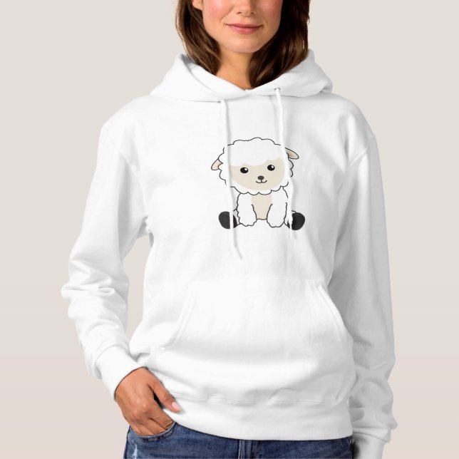 Får och getter Ylle Funny Animals Baby Lamb T Shirt (Framsida)