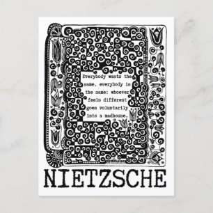 FÅR- OCH MADHOUSfilosofi citerat av Nietzsche Vykort