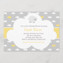 Får- och molninbjudan (grå gult)