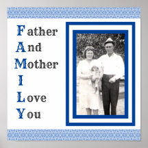Far och Mor I Kärlek, ditt familjefoto