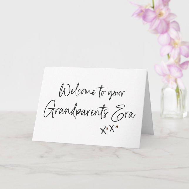 Far- och morföräldrar Era Gravid Baby Reveal till  Kort (Orkide)