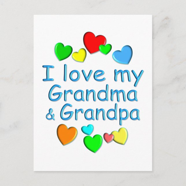 Far- och morföräldrar vykort (Framsida)