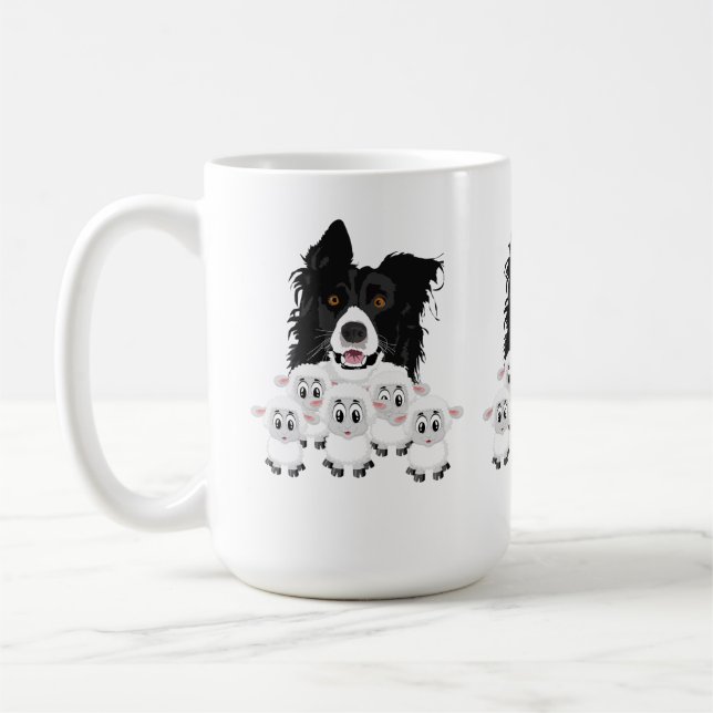Får och Samlare Hund och får Kaffemugg (Vänster)