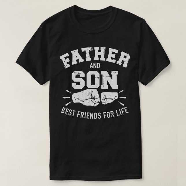 Far och son är livets bästa vänner t shirt (Design framsida)