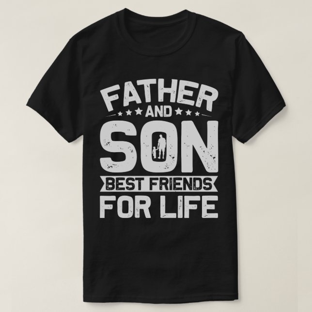 Far och son är livets bästa vänner t shirt (Design framsida)