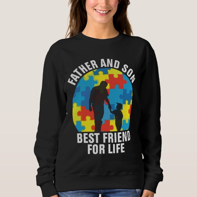 Far och son, bästa vän för livet Autistic Grand T Shirt (Framsida)