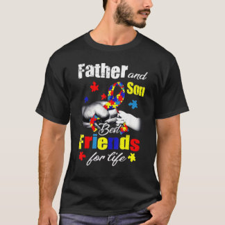 Far och son bästa vänner för livet Autism Medveten T Shirt