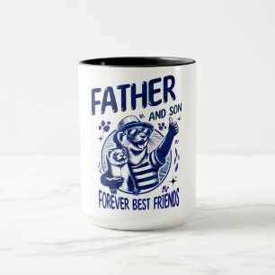 Far och son bästa vänner mugg