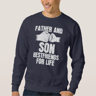 Far och Son Bestkompisar för Life Fars dag Lång Ärmad Tröja
