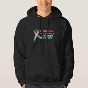 Far och son Bff mot medvetandegörande av autism Hoodie