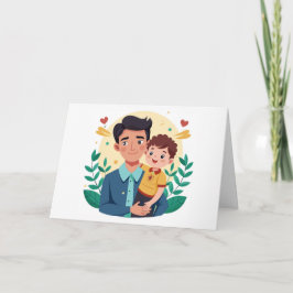 Far och Son Fars dag Kort