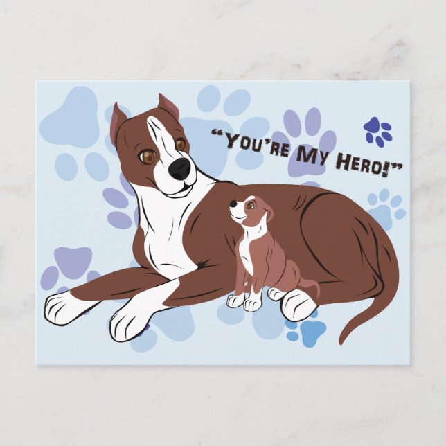 Far och Son Hundar Vykort (Framsida)