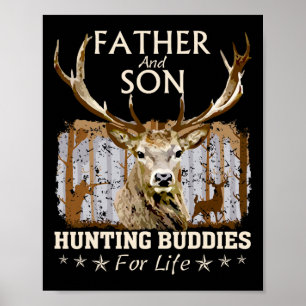 Far och son jaktstugor för livjägare Hus Poster