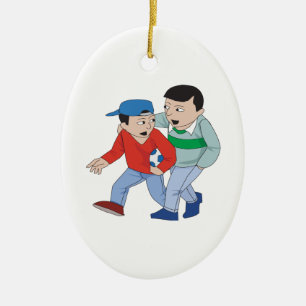 Far och Son Julgransprydnad Keramik