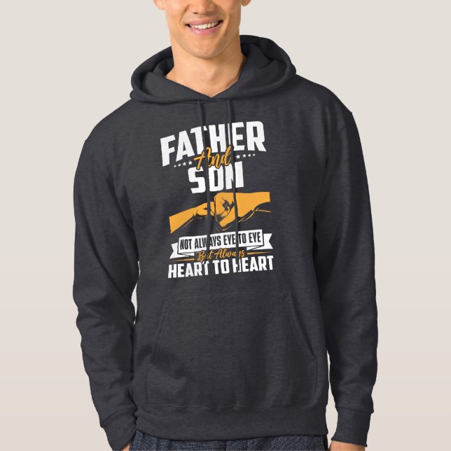 Far och son - odelbar obligation hoodie (Framsida)