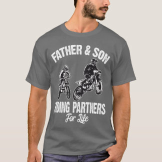 Far och Son Riding Partners för Life Dirt Bike T Shirt