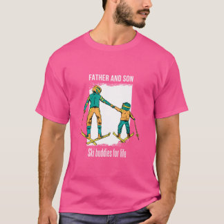 Far och Son Ski Buddies vänner T Shirt