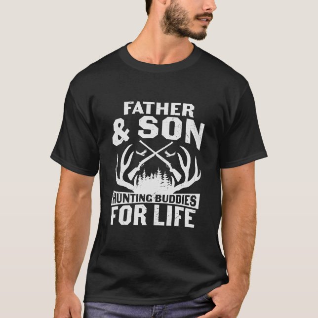 far och son som jaktstudie för livskjortor t shirt (Framsida)